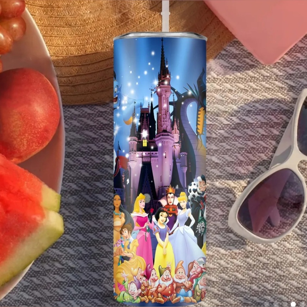 Disney Movie Themed 20oz Tumbler with Straw and Straw Covers! - Picture 4 of 8